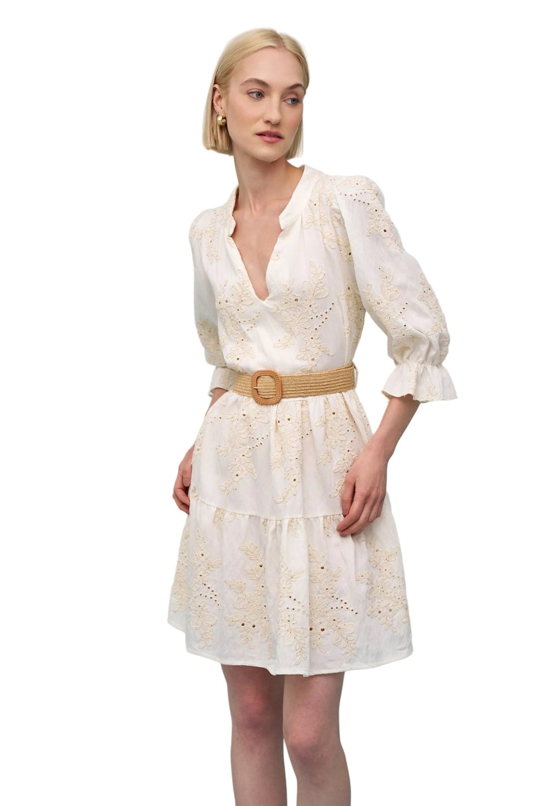 Astrid Perla Dress - Cream - clever alice