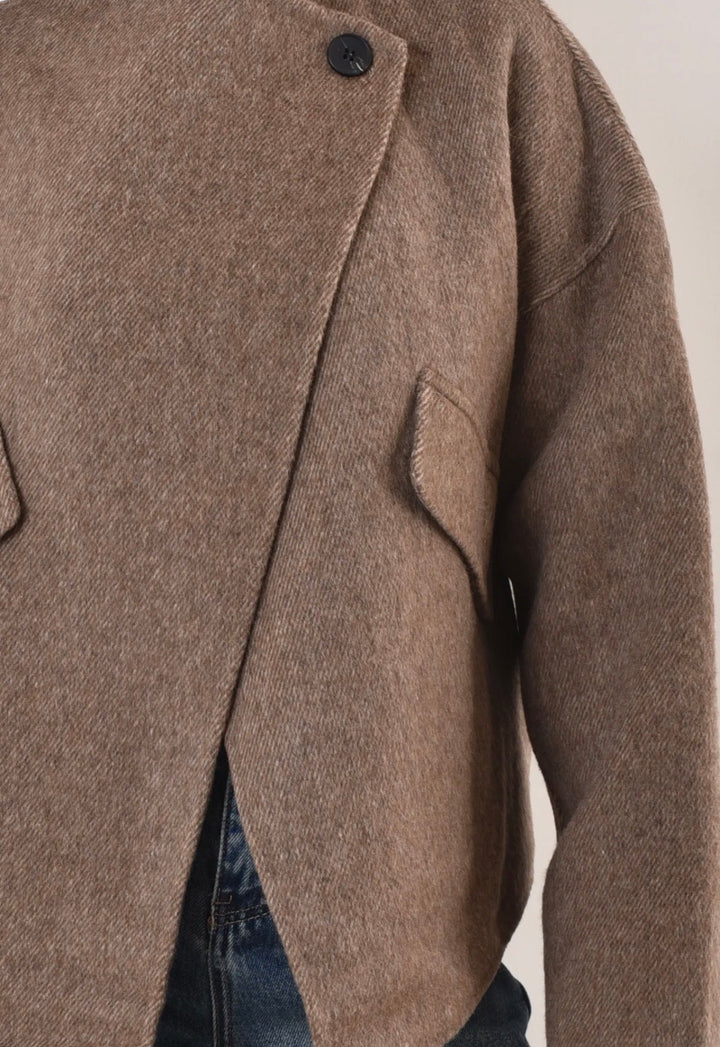 Clever Alice Asymmetric Button Coat - clever alice