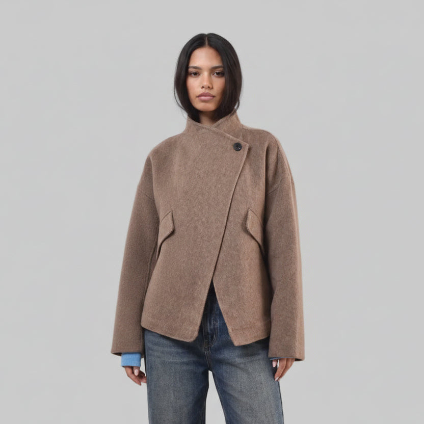 Clever Alice Asymmetric Button Coat - clever alice