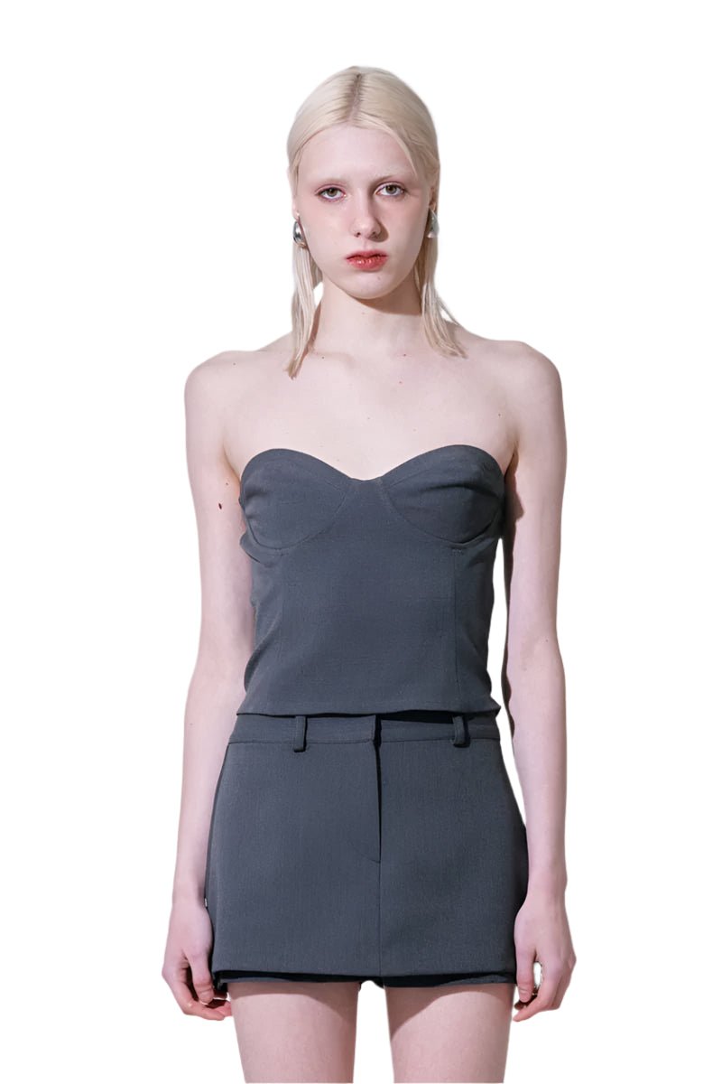 Clever Alice Black Strapless Top in Black Only - clever alice