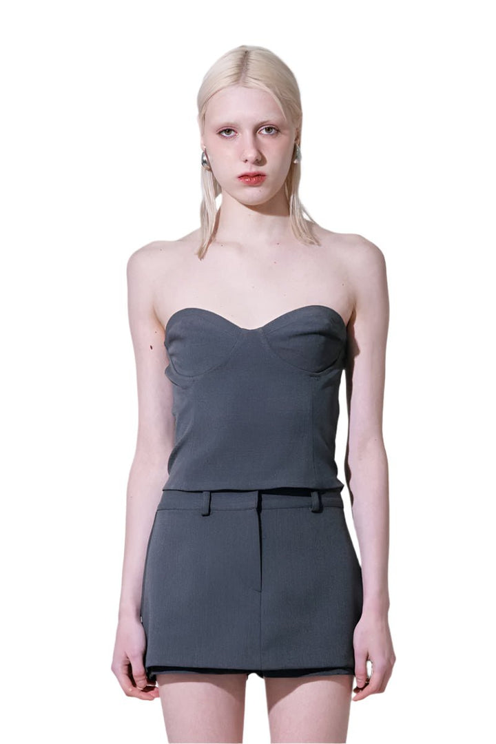 Clever Alice Black Strapless Top in Black Only - clever alice