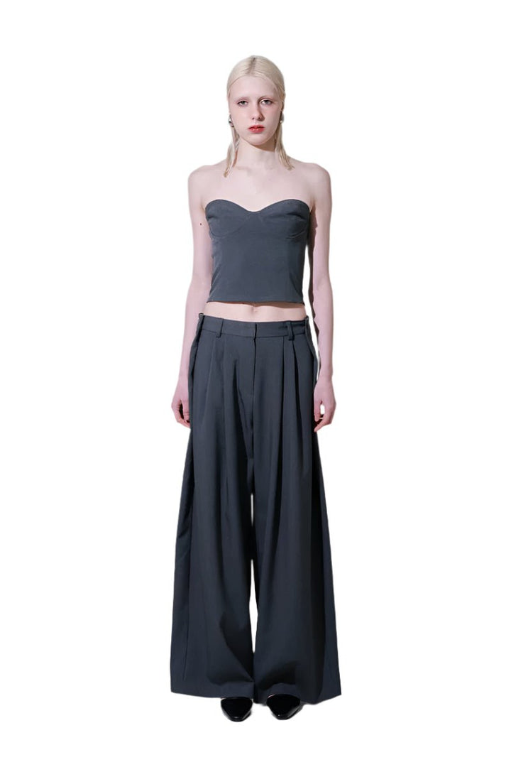 Clever Alice Black Strapless Top in Black Only - clever alice