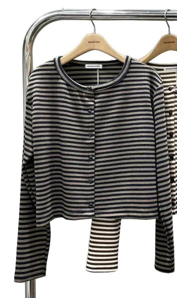 Clever Alice Bordered Stripe Cardigan - clever alice
