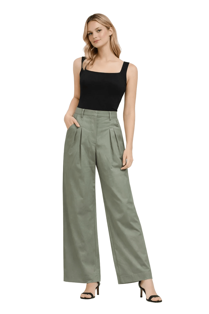 Clever Alice Cotton Pintuck Trousers - clever alice