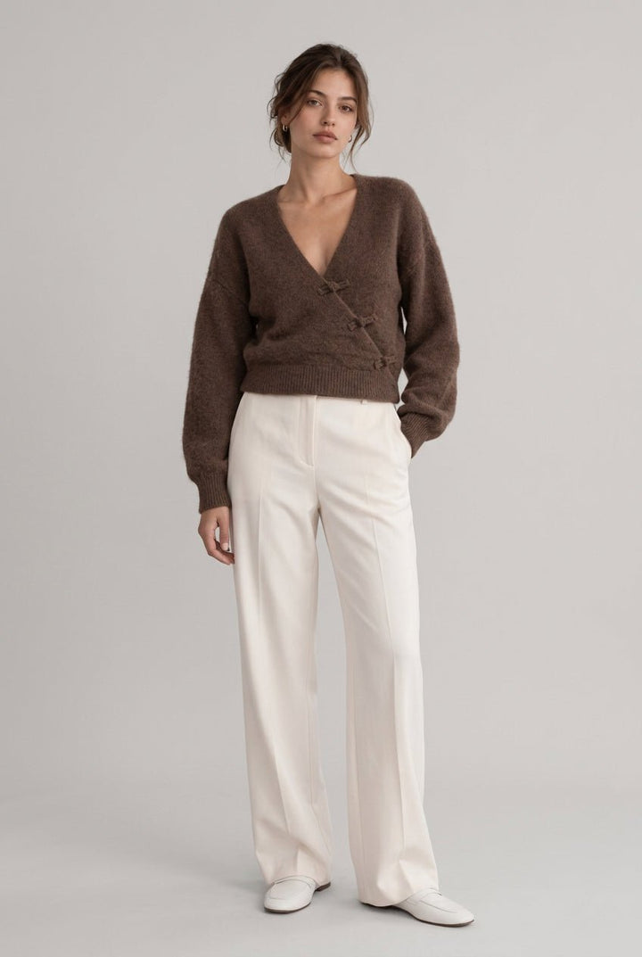 Clever Alice Cross Over Sweater - clever alice