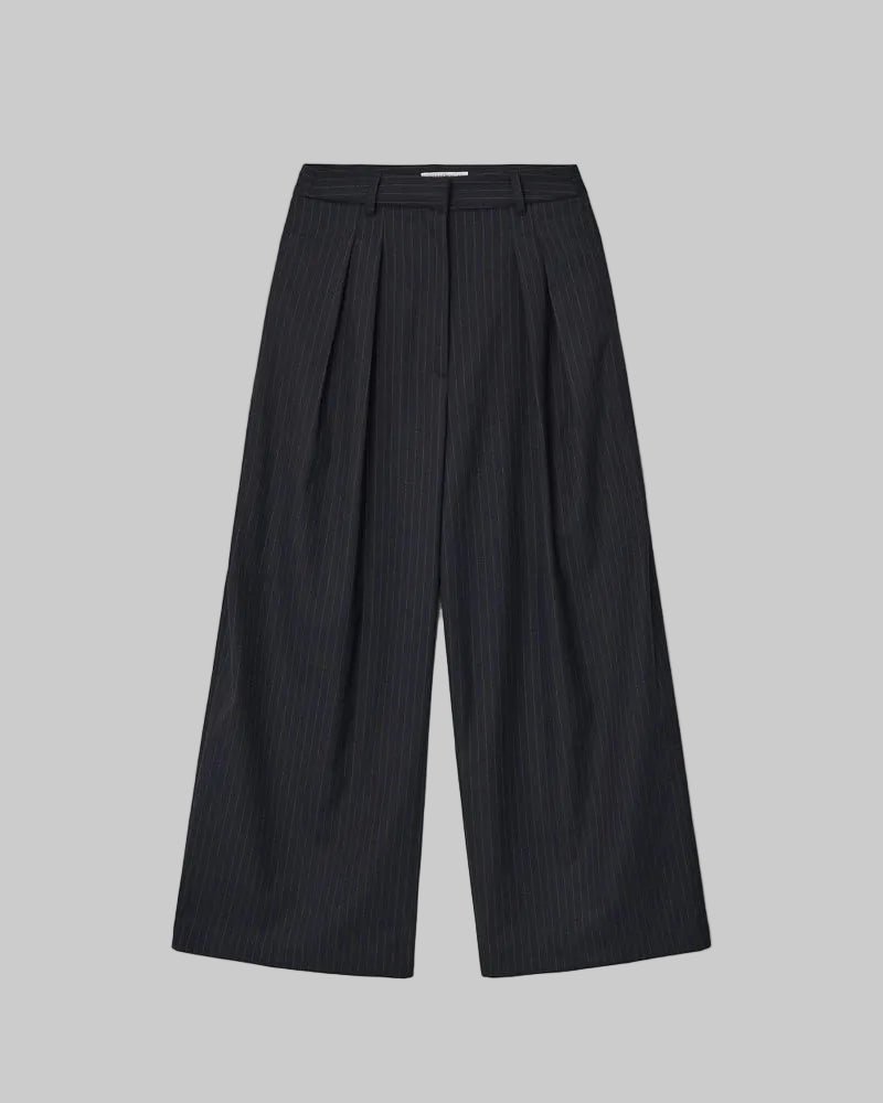 Clever Alice Curved Wide Stripe Pants - clever alice