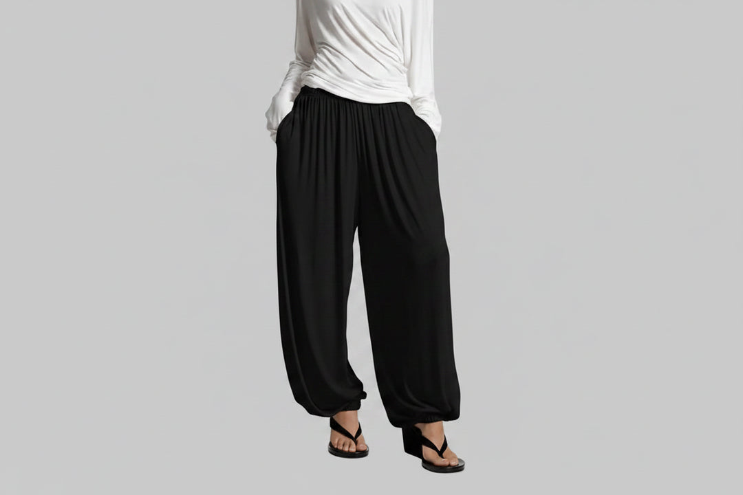 Clever Alice Drapped Balloon Joggers (Black) - clever alice