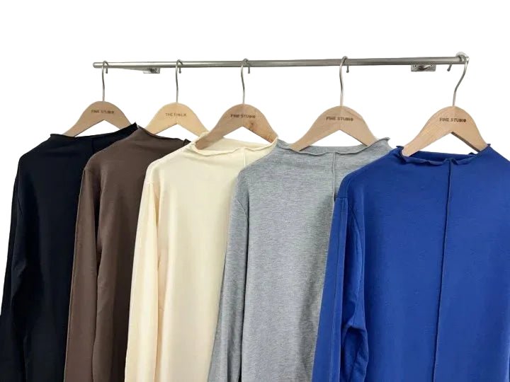 Clever Alice Fleece Wave Half Turtleneck Tee - clever alice