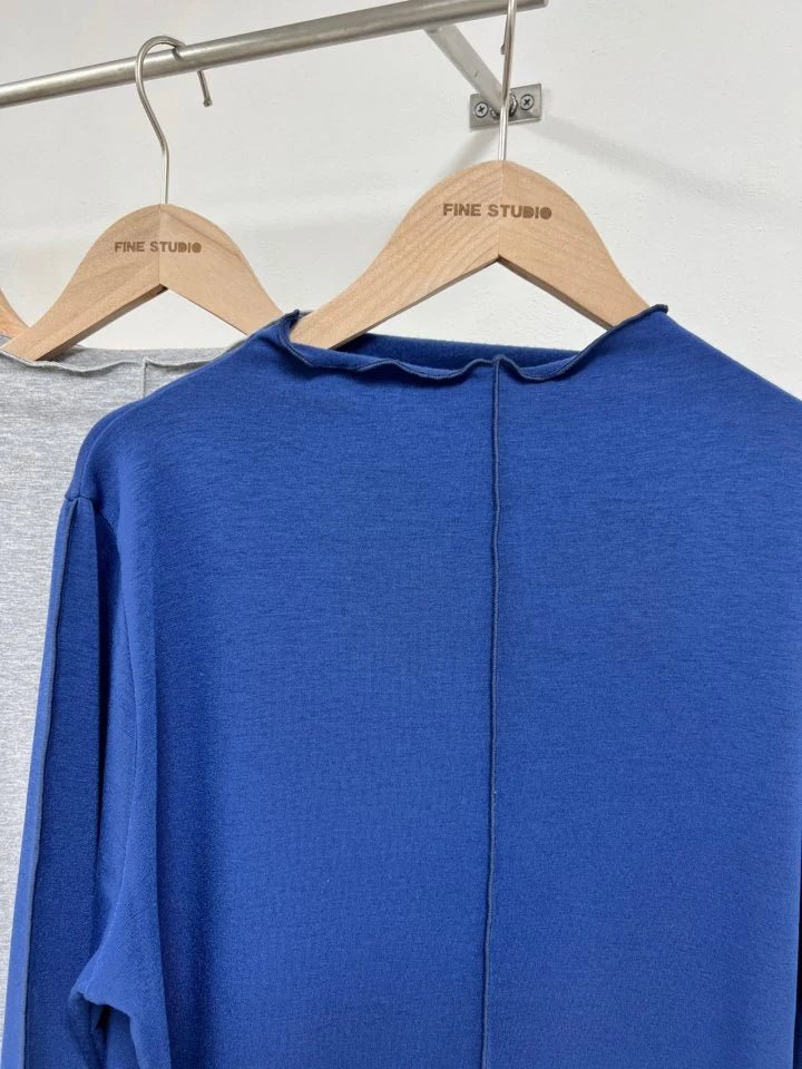 Clever Alice Fleece Wave Half Turtleneck Tee - clever alice