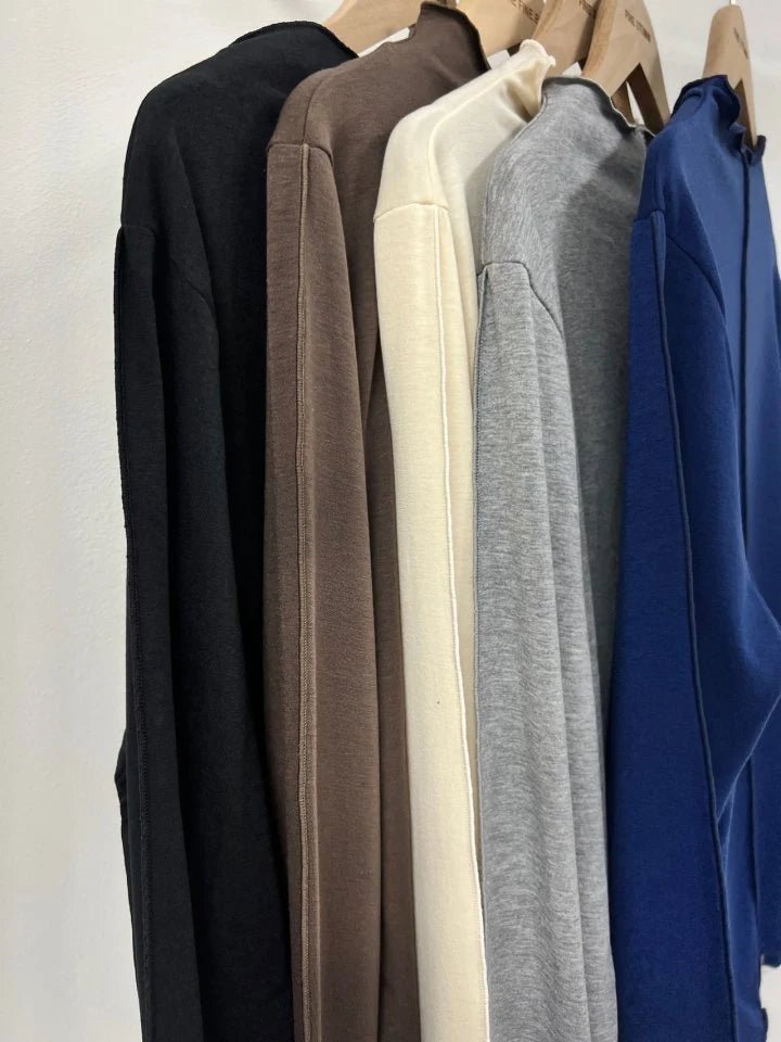 Clever Alice Fleece Wave Half Turtleneck Tee - clever alice