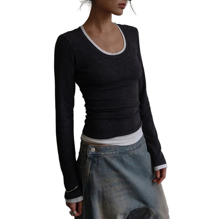 Clever Alice Hairy Color Angora Tee - clever alice