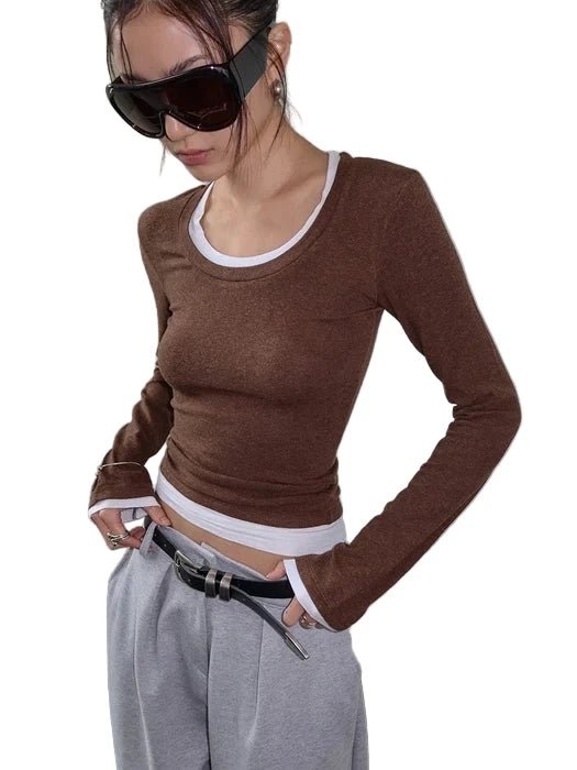 Clever Alice Hairy Color Angora Tee - clever alice