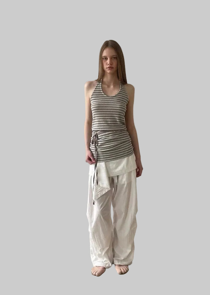 Clever Alice Halter Belt Knit Top - clever alice