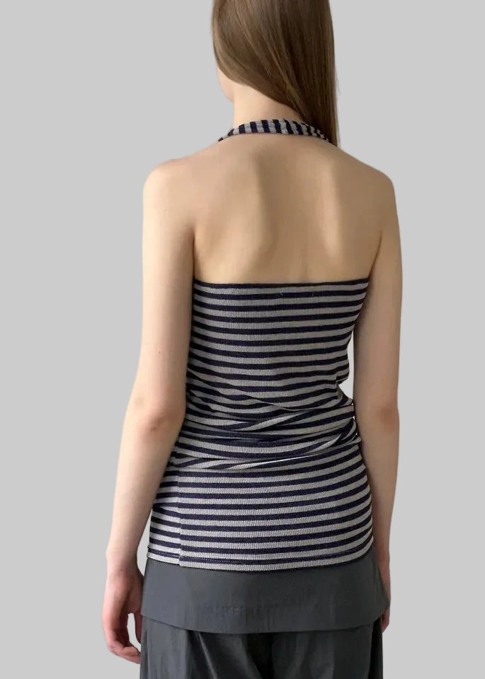 Clever Alice Halter Belt Knit Top - clever alice