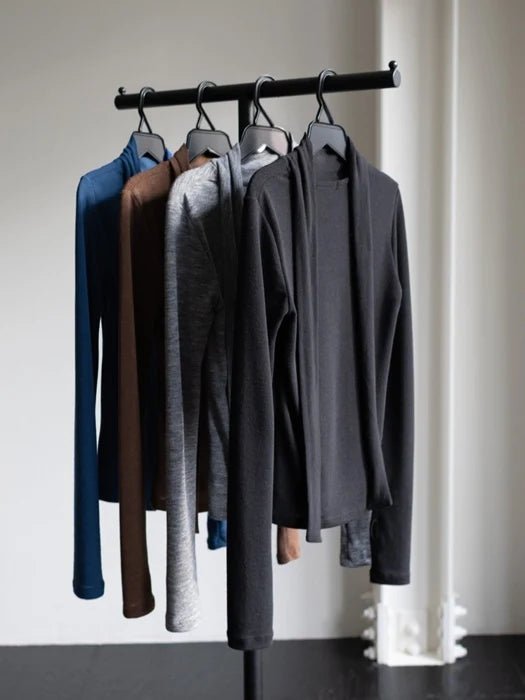 Clever Alice High Neck Tie Detail Warmer Tee - clever alice