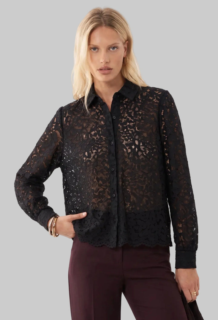 Clever Alice Lace Button Down - clever alice
