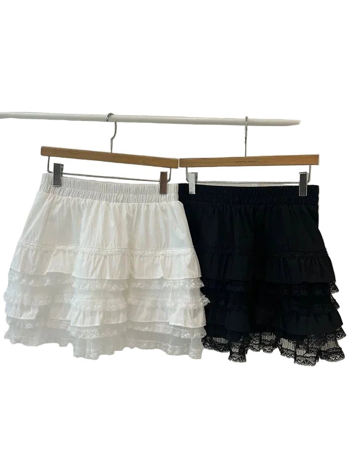 Clever Alice Lace Tiered Skirt - clever alice