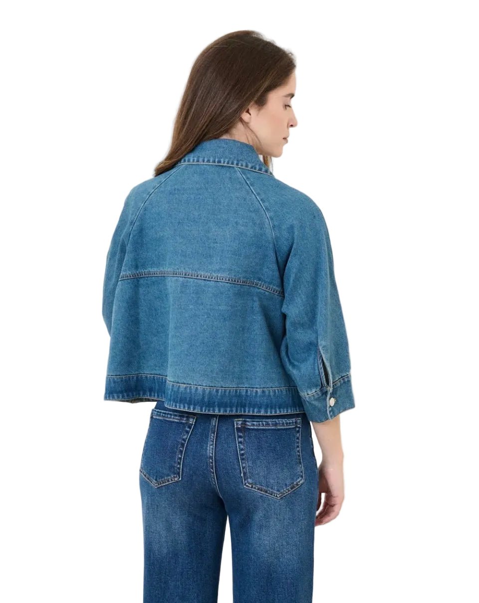 Clever Alice Mel 3/4 Sleeve Denim Jacket - clever alice