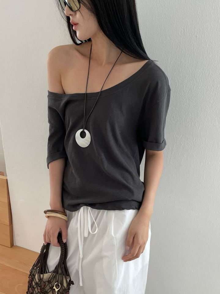 Clever Alice Natural Roll-Up Tee - clever alice