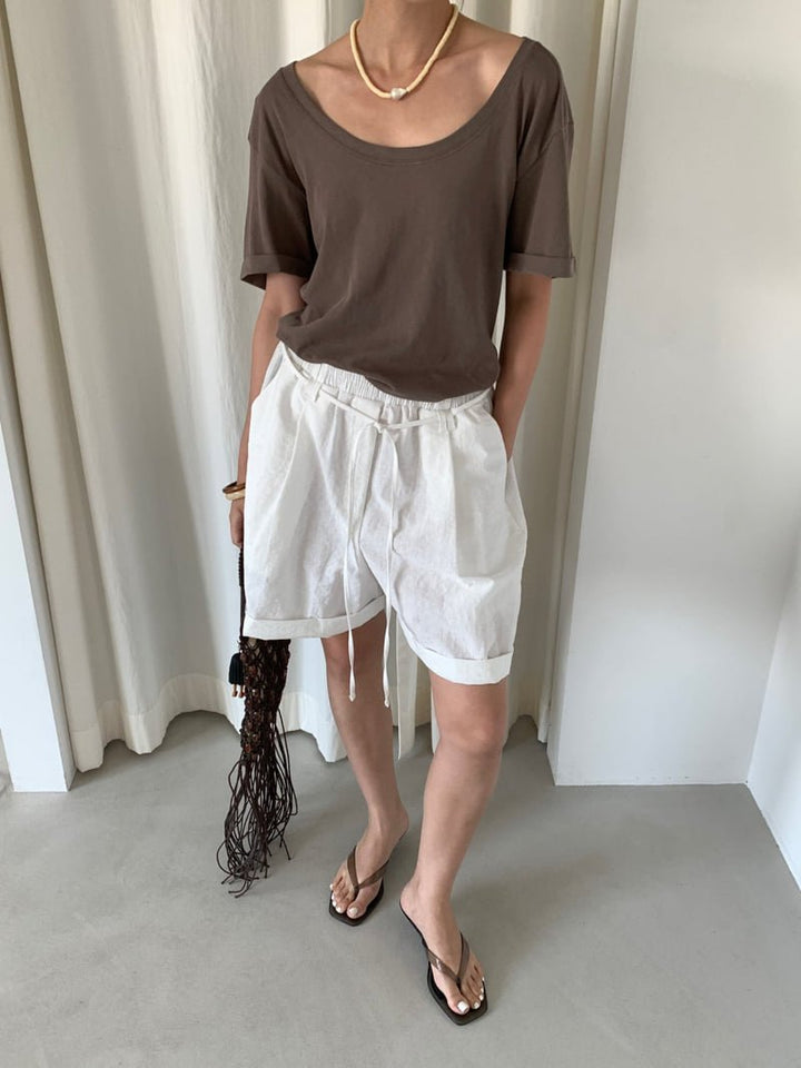 Clever Alice Natural Roll-Up Tee - clever alice