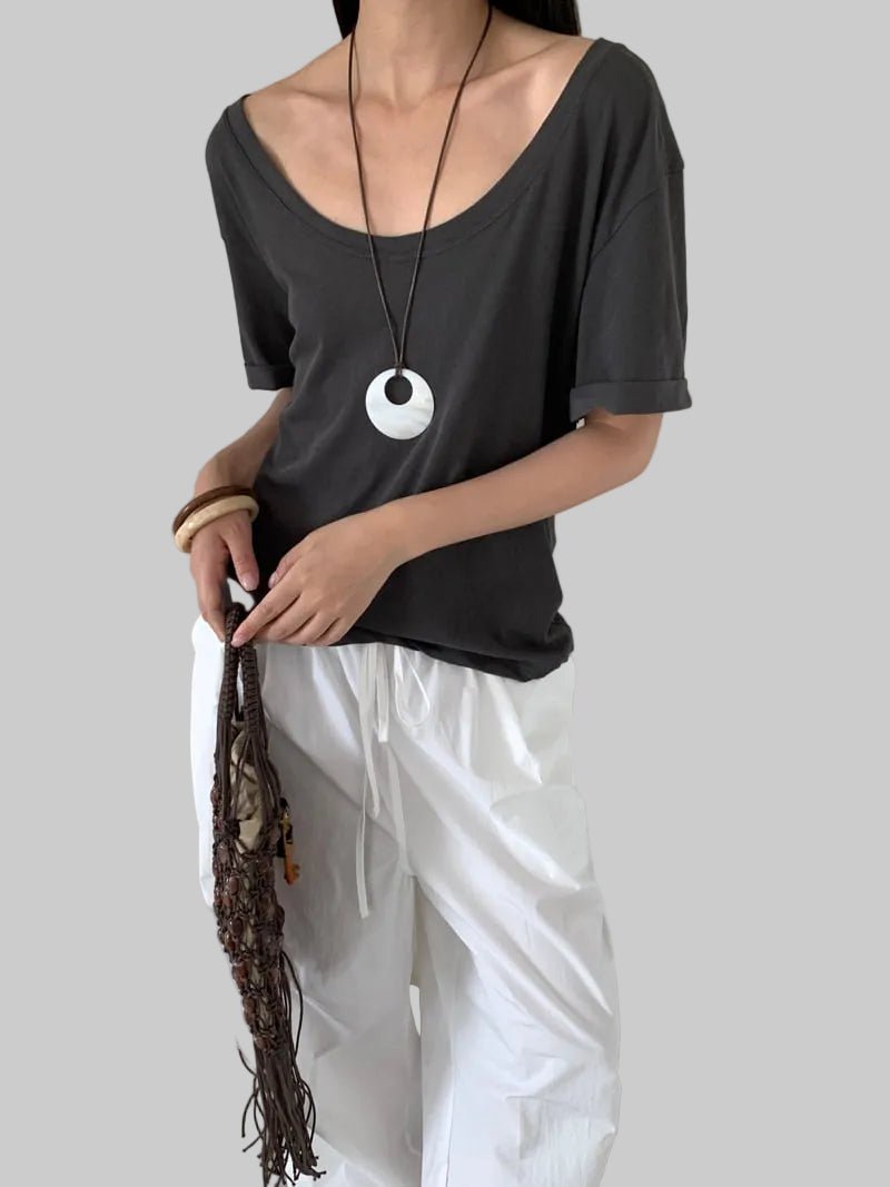 Clever Alice Natural Roll-Up Tee - clever alice