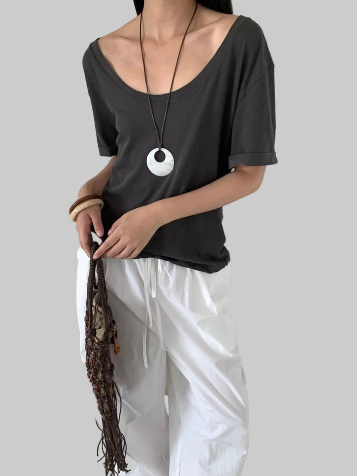 Clever Alice Natural Roll-Up Tee - clever alice