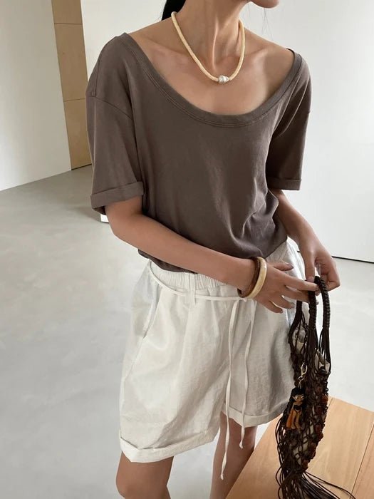 Clever Alice Natural Roll-Up Tee - clever alice
