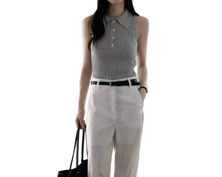 Clever Alice Noah Collar Sleeveless Knit - clever alice