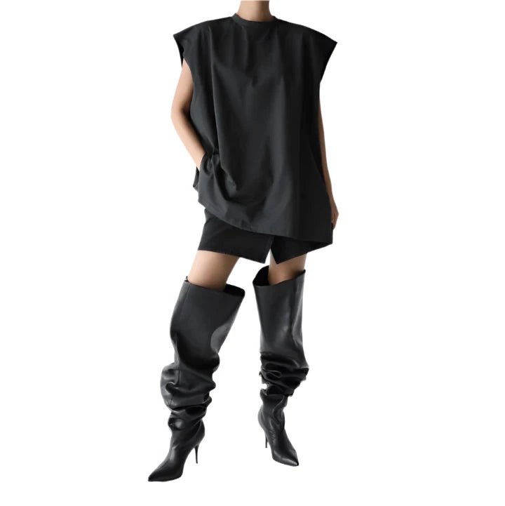 Clever Alice Oversized Sleeveless Long Tee - clever alice