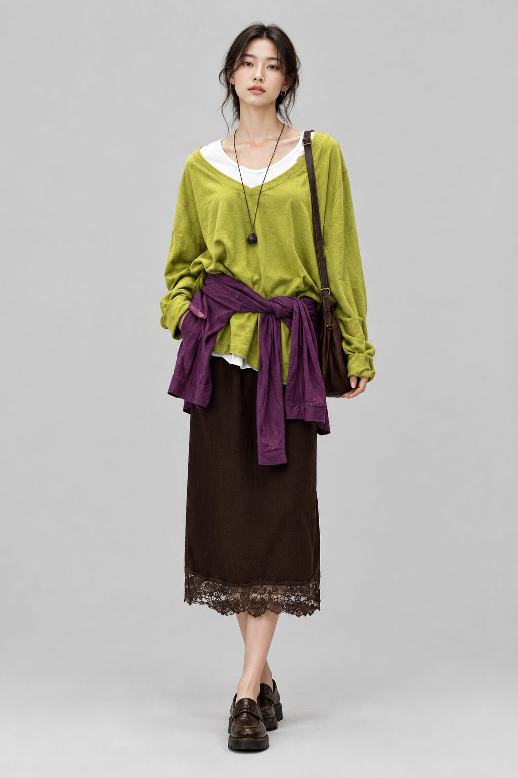 Clever Alice Satin Lace Skirt - clever alice