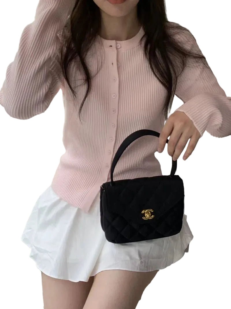 Clever Alice Slim Ribbed Knit Cardigan - clever alice