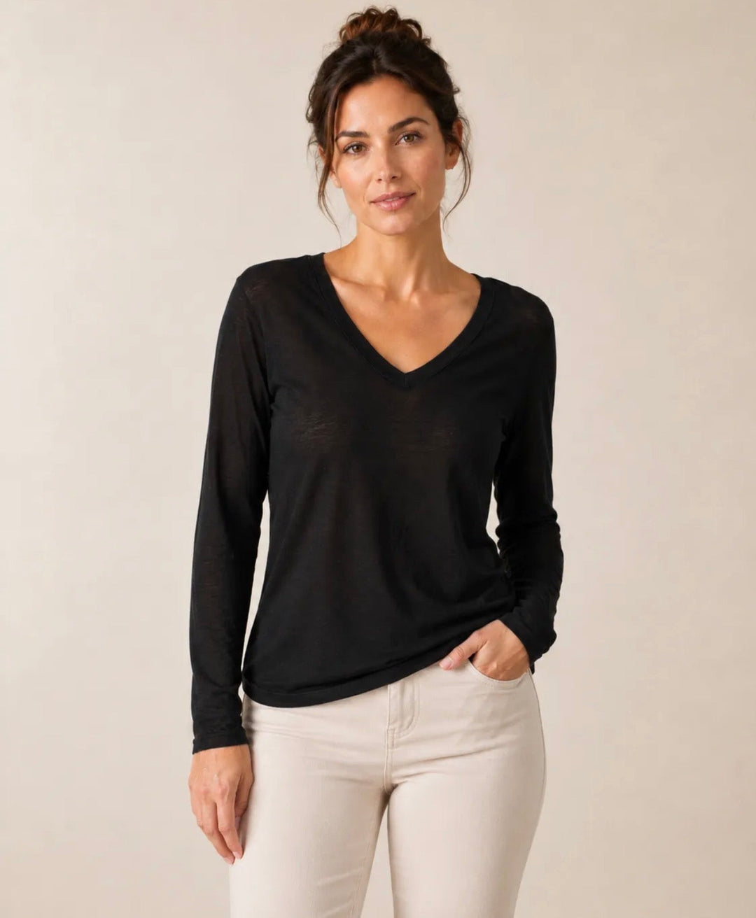 Clever Alice Slim V-Neck Long Sleeve - clever alice