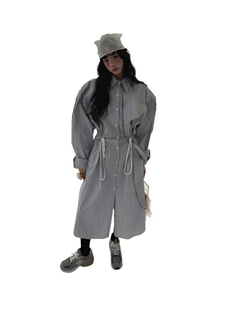 Clever Alice Stripe Shirt Jacket - clever alice