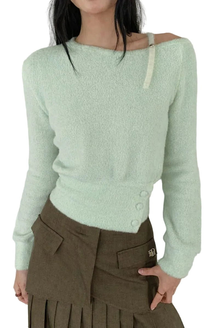 Clever Alice Terry Angora Sweater Top - clever alice