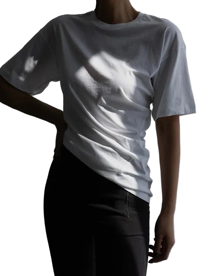 Clever Alice Twist Draped Side Line Detail Tee - clever alice