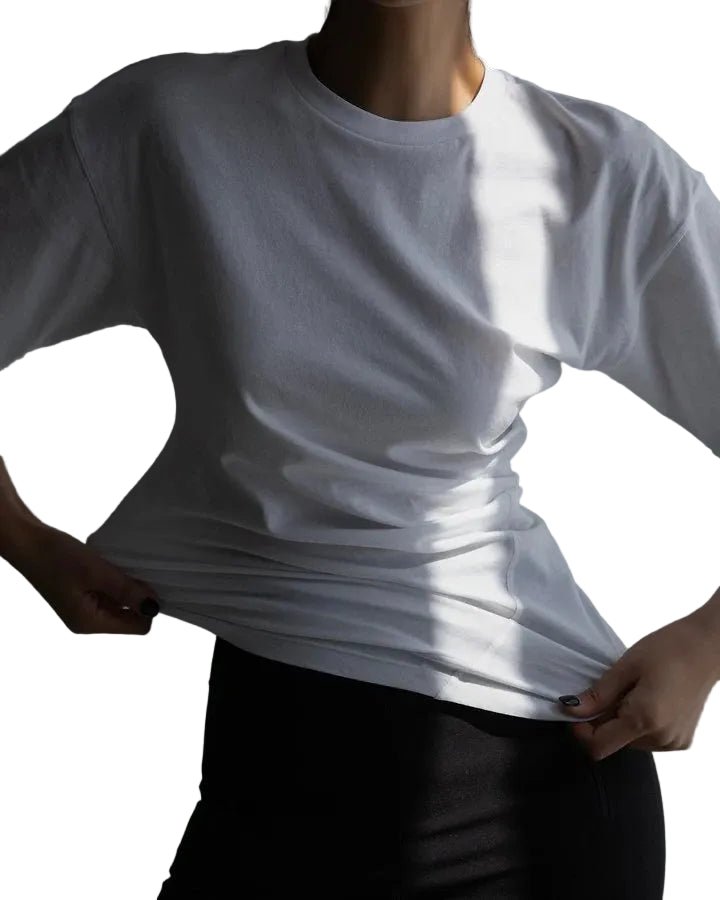 Clever Alice Twist Draped Side Line Detail Tee - clever alice