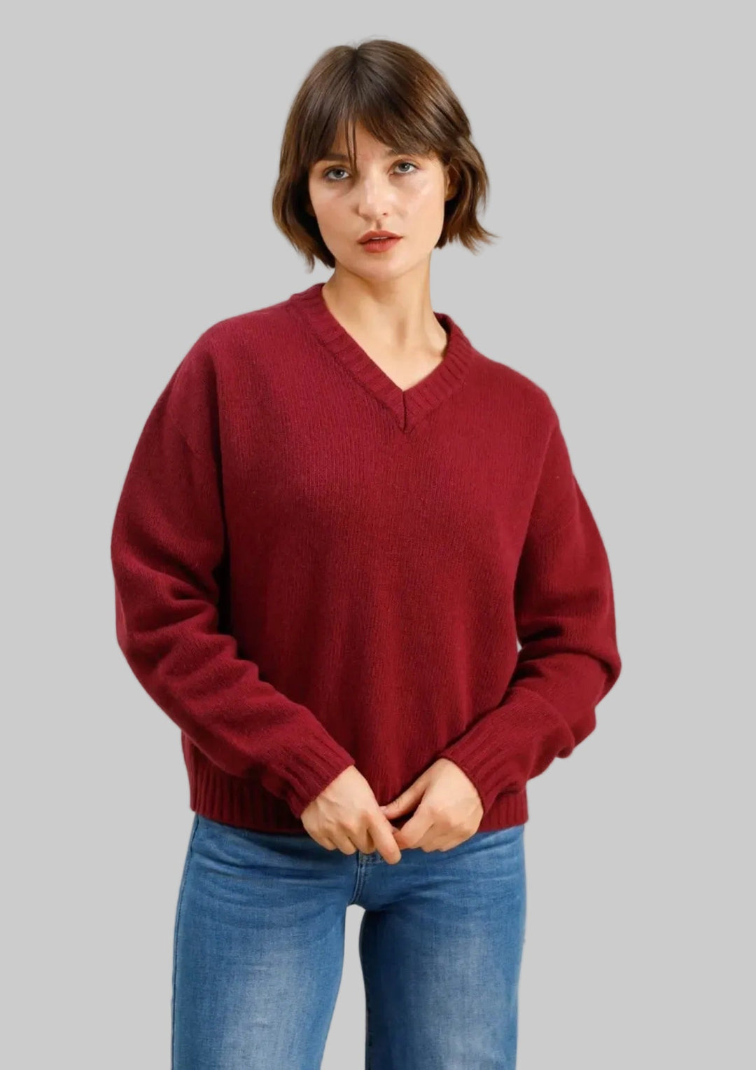 Clever Alice V Neck Wool - clever alice