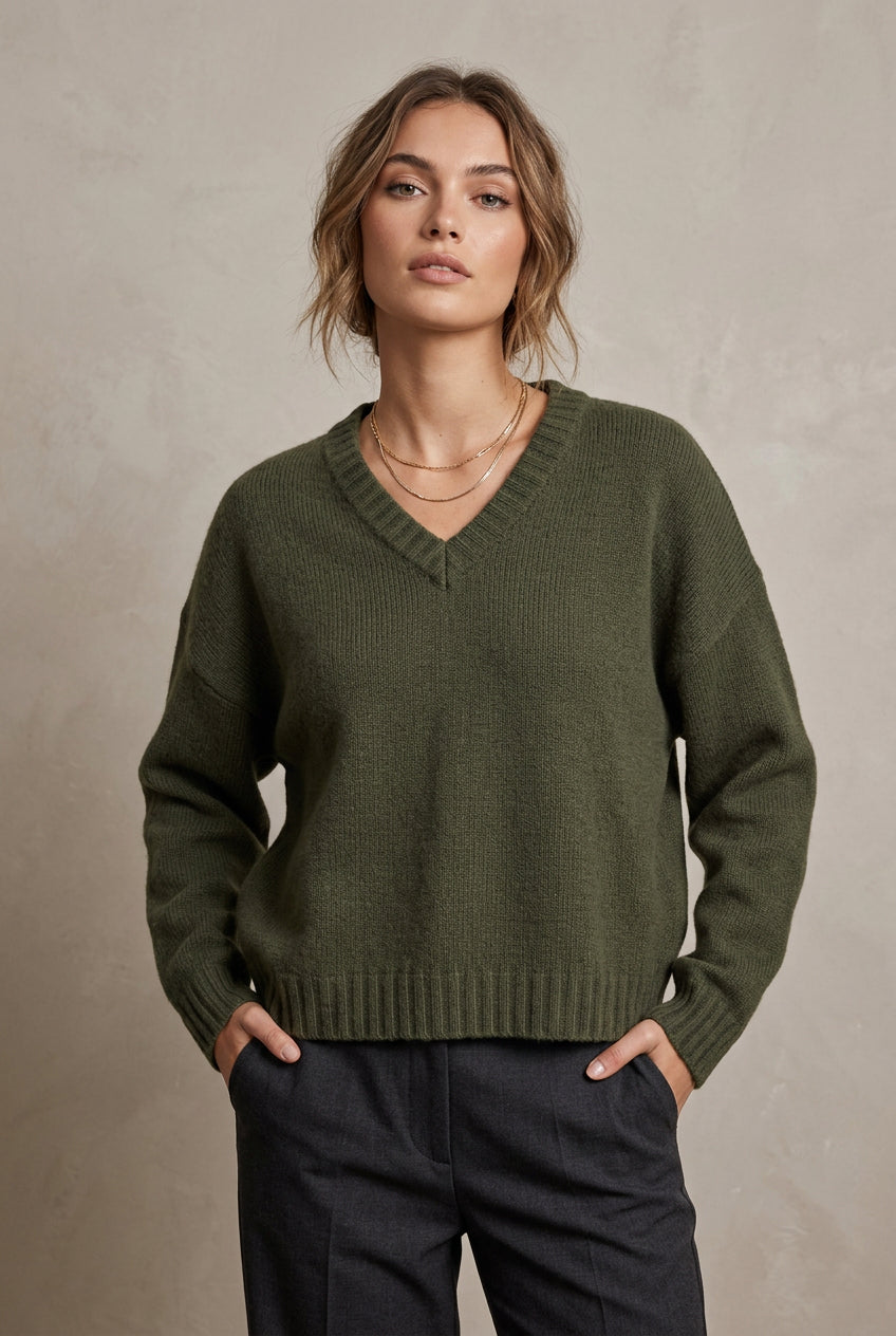 Clever Alice V Neck Wool - clever alice