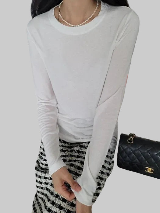 Clever Alice Wool Round Neck Tee - clever alice