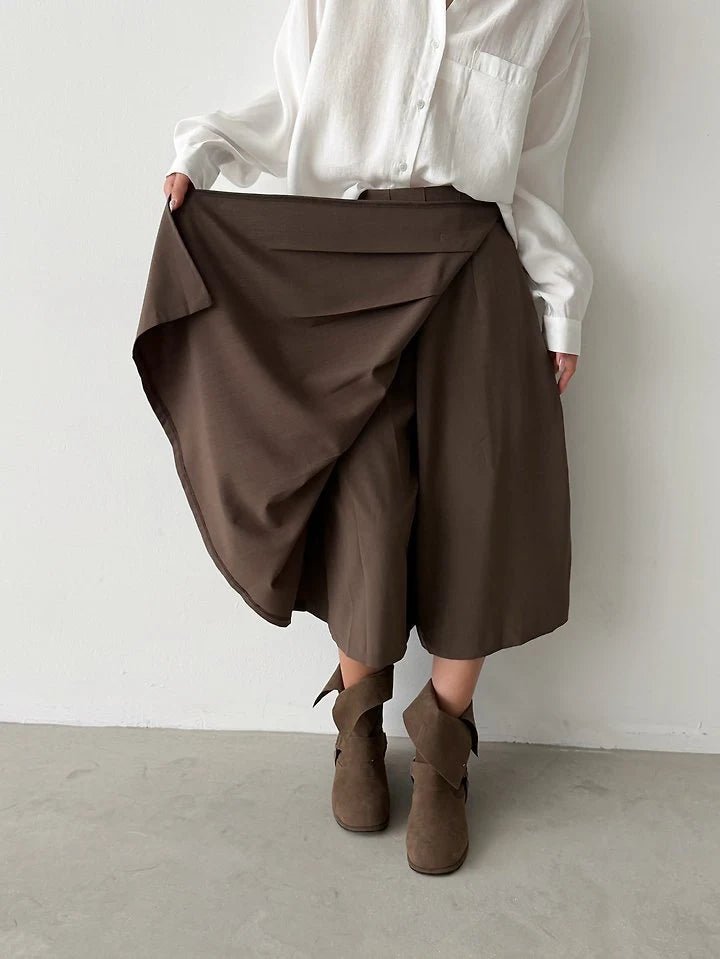 Clever Alice Wrap Skirt Pants - clever alice