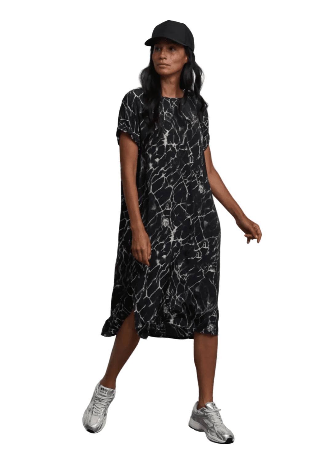 Deha Allover Viscose Habutai Dress - clever alice