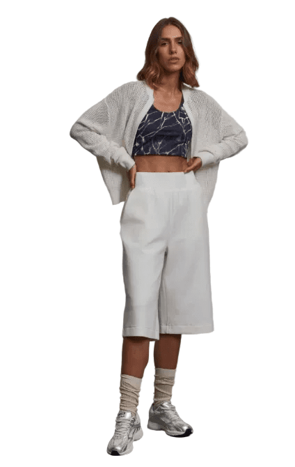 Deha Mesh Effect Full Zip Sweater - clever alice