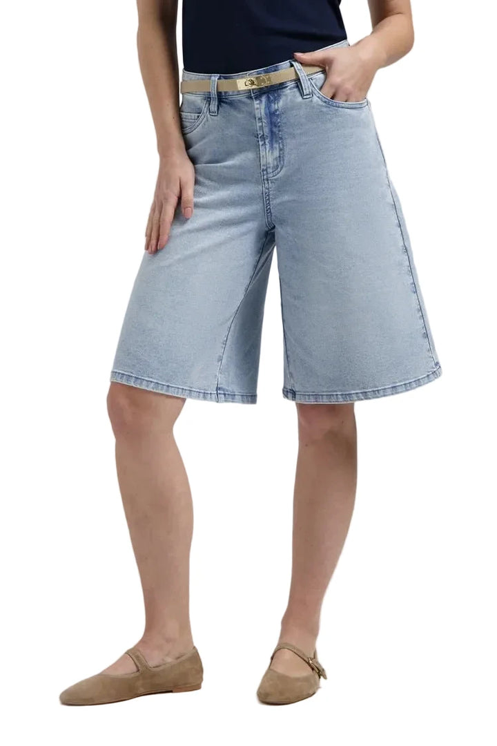 Florez Bermuda | Bleached Denim - clever alice