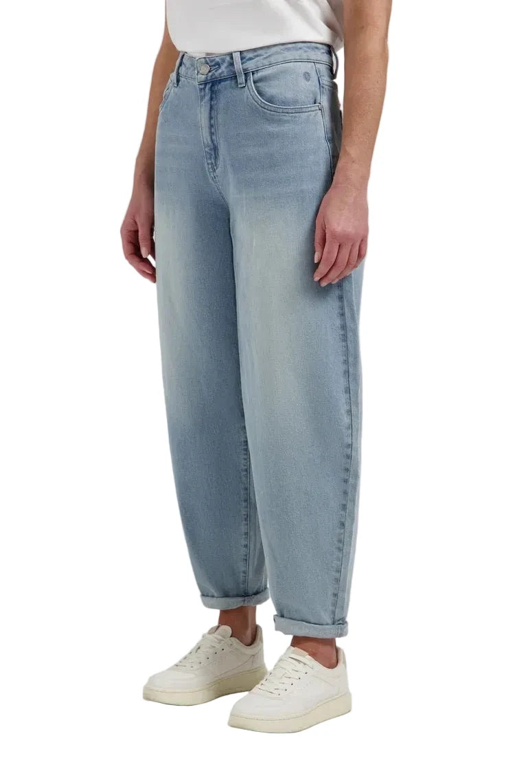 Florez Fani barrel jeans | Mid Blue - clever alice