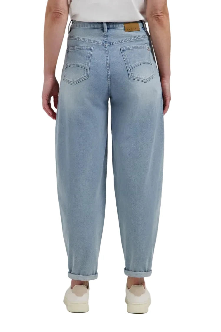 Florez Fani barrel jeans | Mid Blue - clever alice