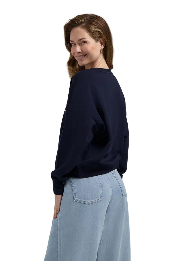 Florez Ivy Sweater | Navy Blue - clever alice