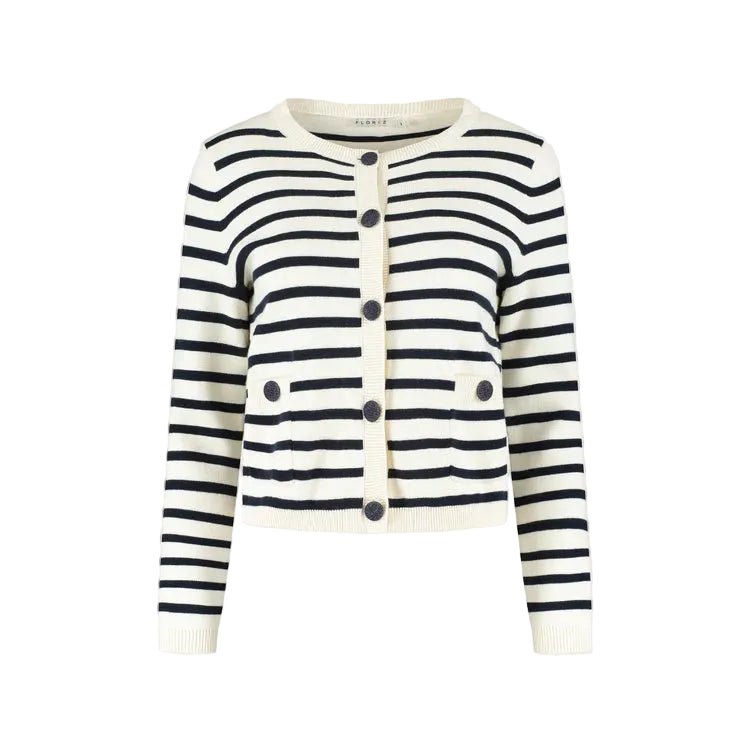 Florez Katerina Cardigan | Blue Striped - clever alice