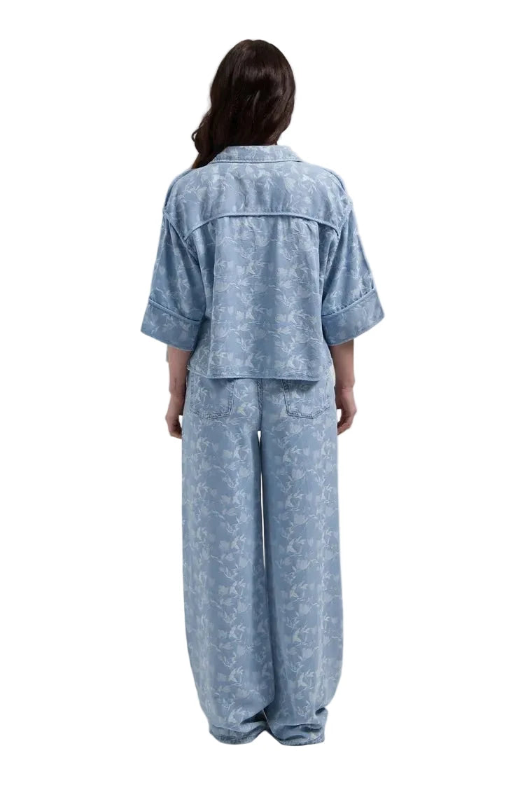 Florez Liv Wide leg | Plaited blue - clever alice
