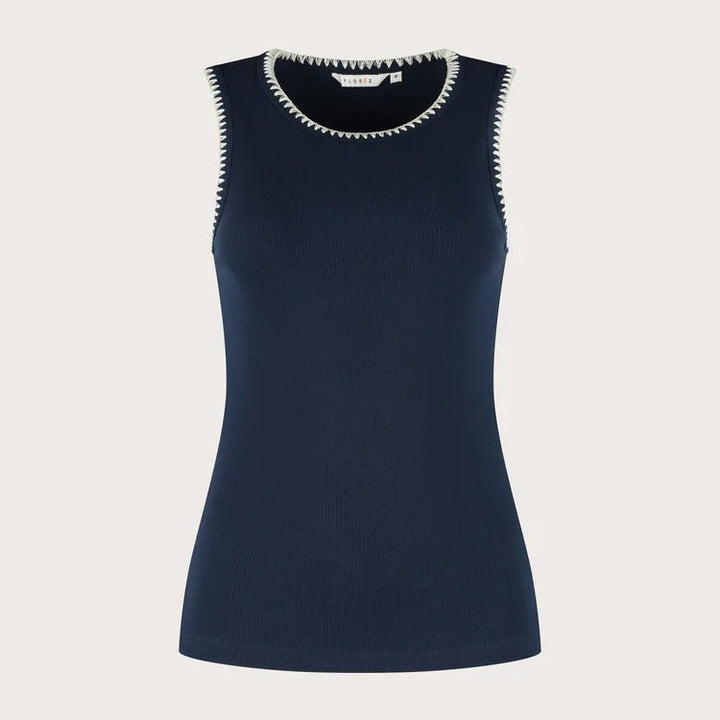Florez Solé top | Navy Blue - clever alice