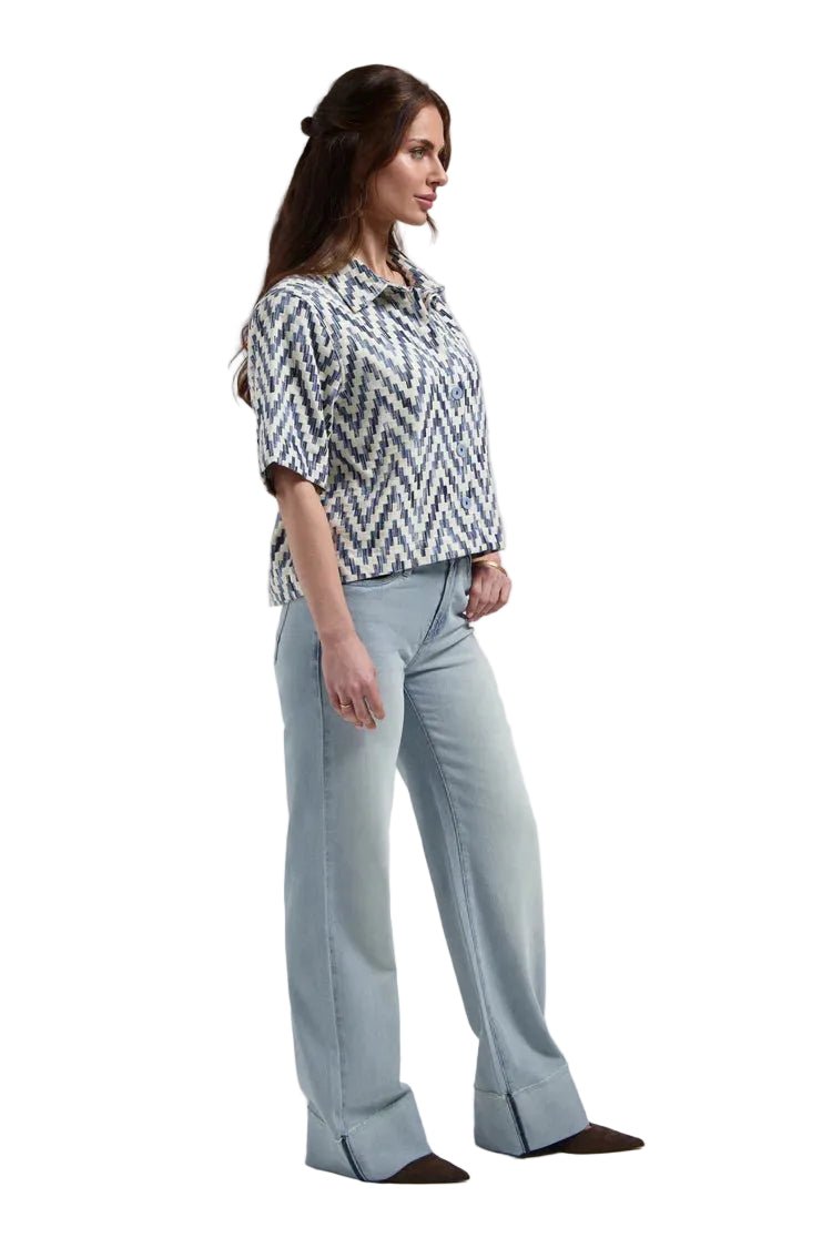 Florez Sophie straight Roll up | Crystal blue - clever alice